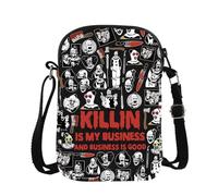 Clown Movie Merchandise Inspired Crossbody Bag Killer Horror Movie Lover Gift Art Gift Scary Clown Character Bag(BusinessGoodCrossBlk)