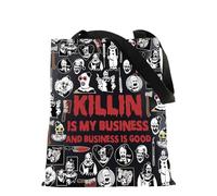 Clown Movie Merchandise Inspired Tote Bag Killer Clown Canvas Bag Horror Movie Lover Gift Art Gift Scary Clown Character Gift (Killin Tote)