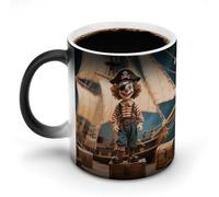 Clown on The Treasure Chest Color Changing Mug 11 Oz Heat Changing Coffee Mugs Funny Magic Cup Heat Sensitive Ceramics Mug Novelty Coffee Cups Personalized Customized Gift Idea for Men & Women