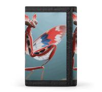 Clown on The Treasure Chest Trifold Wallet Front Pocket Coin Purse - Slim Credit Card Holder for Men & Women, Devil's Flower Mantis, One Size, Classic