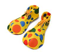 Clown Shoes Adult Men Women Funny Costume Accessories Round Head Shoes Prom Props Halloween (Colorful)