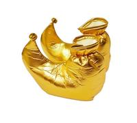 Clown Shoes Covers Gold Pointed Jester Elf Shoes Novelty Circus Performance Costume Footwear Fancy Dress Cosplay Prop for Men Women Halloween Masquerade Party Accessories.
