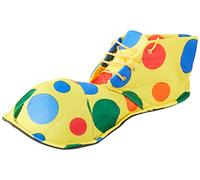 Shatchi Clown Shoes Covers Oversized Circus Yellow Polka Dot Fancy Dress Costume Accessories Book Day, Multi