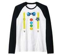 Clown Suspenders Carnival Costume Clown Costume Carnival Raglan Baseball Tee