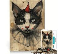 Clown The Kat 1000 Piece Jigsaw Puzzles for Adults Teenagers Home Play Fine Thick Home Fun Wall Art (38x52cm)