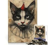 Clown The Kat Jigsaw Puzzles 1000 Pieces Logic Game Anxiety Relief Pattern Assemble Art Display (50x75cm)