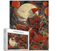 Clown Under The Moon 1000 Piece Jigsaw Puzzles for Adults Pumpkin Balloon Art Jigsaw Puzzle Challenging Family Activity Games Colorful DIY Craft Puzzle for Home Decor Gifts 20×27 Inches