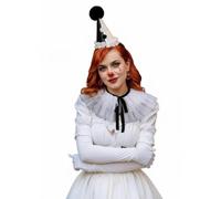 Clown Vintage Style Ruffle Collar Headband | Halloween Clown Costume Hat Headband for Girls Carnival Accessories Christmas Fancy Dress Party Masquerade Costume