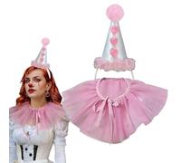 Clown Vintage Style Ruffle Collar Headband | Halloween Clown Costume Hat Headband for Girls Carnival Accessories Christmas Fancy Dress Party Masquerade Costume