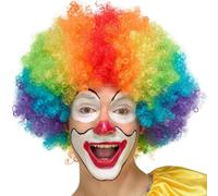 Clown Wig, Short Clown Disco Party Wigs Colorful 70s 80s 90s Party Clown Wigs, Crazy Wig, Unleash Your Inner with This Colorful Rainbow - Ideal for Costumes, Circus Themes, and More