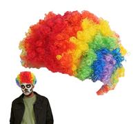 Clown Wigs for Women - Elastic Headband Rainbow Hairpieces | Crazy Wigs - for Women Men Kids Halloween Party Circus Cosplay Masquerade Christmas