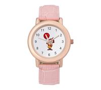 Clown Womens Elegant Watch Analogue Quartz Watch Leather Band Wristwatch