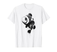 Clownfish Sumi-e Art Calligraphy Brush Ink Minimalist Design T-Shirt