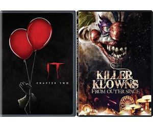 Clowns Attack Movies 2-DVD Bundle - Killer Klowns from Outer Space + Stephen King's It: Chapter 2 [DVD, Double Feature]