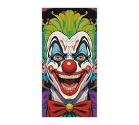 Clowns Door Cover for Home, Hanging Backdrop Poster Decor for Photography Background, Personalized Door Banner, Hallway Cover Sign Supplies, 35.4 X 70.9 Inch
