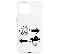 Clowns to The Right Jokers to The Left Fun Halloween Case for iPhone 15
