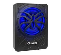 Clownya - 1200W 10" Slim Car Subwoofer Underseat Subwoofer with Ambient LED Light, Individual Control for Bass Steps/Gains/Impulses, Loud Stereo Sound, Bass