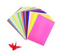 CLoxks 200 Sheets A4 Multicolor Origami Paper, 70GSM, 20 Colors, Double Sided, Rectangular, Glossy Finish, Perfect for DIY Crafts, Origami, Party Decorations