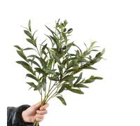 CLoxks 4 Pcs Artificial Olive Branches for Vases 19 Inch Faux Olive Branch Stems Leaves with Fruits,for Home Decor Weddings Party Vase Decorative, HJNJGFTJ24