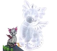 CLOXKS Silicone Dragon Mold, Flying Dragon Epoxy Resin Mold, Resin Moulds Silicone DIY 3D Carved Animal Statue Making, for Making Soap, Clay, or Chocolate, for Wall Desktop Decor