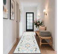 CLOYAO Hallway Runner Rug Kitchen Runners Non Slip Washable Kitchen Mats Floor Mat Narrow Entrance Mat for Kitchen Living Room Laundry Room Bedroom 110 x 220 cm