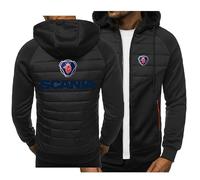 CLOZAM Men's Hoodies Sweatshirts Sweatshirt Zip Jacket for Scania Printed Fleece Long Sleeve Hoodie Patchwork Coat Top Lightweight Hoodie-A||2XL
