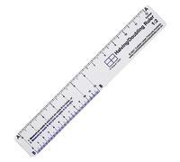 CLPA 12 inch Clear Plastic Halving and Doubling Ruler for Perfect Math-Free or of Any Measurement up to inches Allowing Proportion Geometric Artistic Design, Golden
