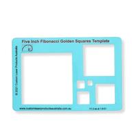 CLPA 5" Square Stencil Template for Artists, Fibonacci-Inspired Drawing and Drafting Tool for Applying the Golden Ratio