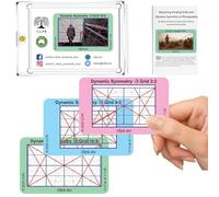 CLPA Dynamic Symmetry Root 3 Directors and Artists Camera and Drawing Viewfinder: Credit Card-Sized Composition Grids for Video, Photography & Art - Set of 3 View Finders in 4:3, 3:2, & 16:9.