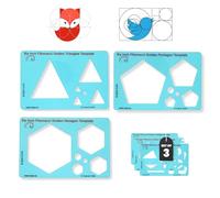CLPA Fibonacci Template Set - Triangle, Pentagon, Hexagon for Artists Allows The Simple Application of The Golden or Divine Ratio for Artistic Design