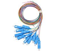 Clphendorine 12pcs SC/UPC Single Mode Fiber Optic Cable 12 Strand Ceramic Ferrule Low Insertion Loss Patch Cord for Instrumentation, CATV and Optical Networks