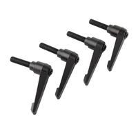 Clphendorine 4PCS Metal Adjustable Fixing Handle with M10 Male Thread, Universal Clamp Handle for Limited Space Machinery, Carbon Steel and Zinc Alloy Resistant Knobs (Screw Length 40MM)