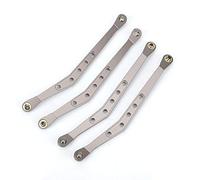 Clphendorine Aluminium Alloy Upper Suspension Links, RC Car Accessory, Precision CNC - Machined 2.4mm Thread Upper Control Arms for 1/10 Axial 90018 RC Crawler, Black Red Titanium Silver (Ti Color)