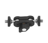Clphendorine Articulating Friction Arm Adjustable with Dual 1/4in Thread Screw, Heavy - Duty Aluminium Monitor Mount Arm for LED LCD Screens, Lights, Microphones and Cameras, 5kg Max Load