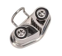 Clphendorine Boat Cam Cleat with Wire Leading Ring, Sailboat Fast Entry Cam Cleat, 316 Stainless Steel Mirror Polished for 10mm Rope, Marine Grade Hardware for Kayak Canoe Sailing