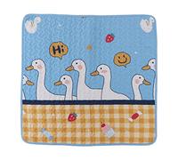 Clphendorine Cartoon Pet Cushion Mat, Four Seasons Warm Dog and Cat Sleeping Pad, Non - Slip Plush Blanket with Foldable Shell Design for Carpets, Sofas and Car Seats (Little Yellow Duck M)