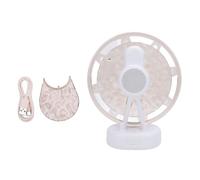 Clphendorine Ferris Wheel Night Light with Bluetooth Speaker, Ocean Wave Projector Light, Dynamic Color Changing Remote Control Lamp with 2000mAh Battery for Bedroom Relaxation (White)