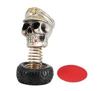 Clphendorine Swing Waving Human Skull Car Interior Ornament, Skull Car Decoration Accessory with Double - Sided Tape, Resin and Metal Dashboard Decor for Auto Home Office Use