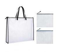 CLPKLQ 3PC Art Folder, Art Portfolio Case Set, Storage Bags, A1 Folder Dimensions 63x48cm, A4 Storage Bags, Professional Artwork Storage, Studio Organization, Document Management