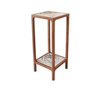 CLQYXRMVC Bonsai Display Stands Black Walnut Home Living Room Floor Bonsai Rack, Light Luxury New Chinese Rock Plate Ornament Stand Bonsai Base Stand(Small)