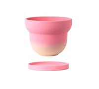 CLQYXRMVC Flower Pot Minimalist, Unglazed Ceramic Cylindrical Plant Pot In A Gradient Of Pink, For Houseplants Gardening Pot(Medium)