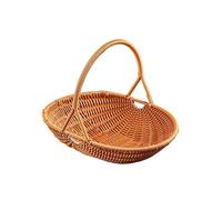 CLQYXRMVC Fruit Basket Household Rustic Style Imitation Rattan Woven Storage Basket for Fruit, Vegetable Fruit Bowls