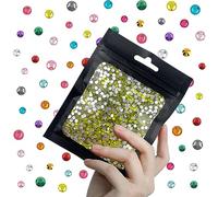 CLRDIVA 5000pcs 2mm Crystal Citrine Lemon Flatback Resin Rhinestones Bulk Jelly Gems Flat Back Crystals Wholesale Stones Diamonds for Crafts Tumblers Face Eye Makeup Nails Bling DIY Decoration