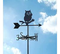 CLSDRHX Handcrafted Metal Soaring Owl Weather Vane for Garden and Farm