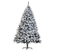 CLSDRZC 10 Ft Snow Flocked Artificial Christmas Tree, Unlit Artificial Pine Xmas Tree 1300 Branch Tips, Easy Assembly, Foldable Metal Stand-10ft(300cm) The New