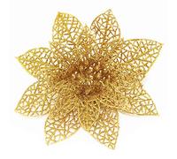 CLSDRZC 10Pcs/Set Glitter Flowers Xmas Wed 8cm Party Christmas Trees Decor Birthday Home Decor Artificial Baskets with Flowers