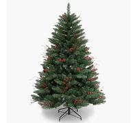 CLSDRZC 5.9ft Encryption Artificial Christmas Pine Tree With Red Berries,Eco Friendly PVC Xmas Tree With Metal Stand Holiday Decoration The New