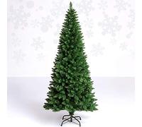 CLSDRZC 6.8FT Artificial Christmas Tree, Spruce Hinged Xmas Tree W Folding Metal Stand,800 Branch Tips For Lush Looking The New