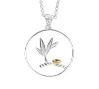 CLSDRZC Accessories Vintage S925 Necklace for Women Clavicle Chain Ladybug On The Ring Leaf Handmade Classical Hanfu Jewelry Women's Pendant Necklaces Charm Gift National Old Craft