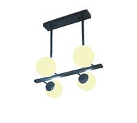 CLSDRZC Bar Table Lamp,E27 Nordic Dining Table Lamp,Dining Room Shop Dining Room,Creativity Personality Magic Bean Long Strip Chandelier, Lamps-Black. 55 * 45cm